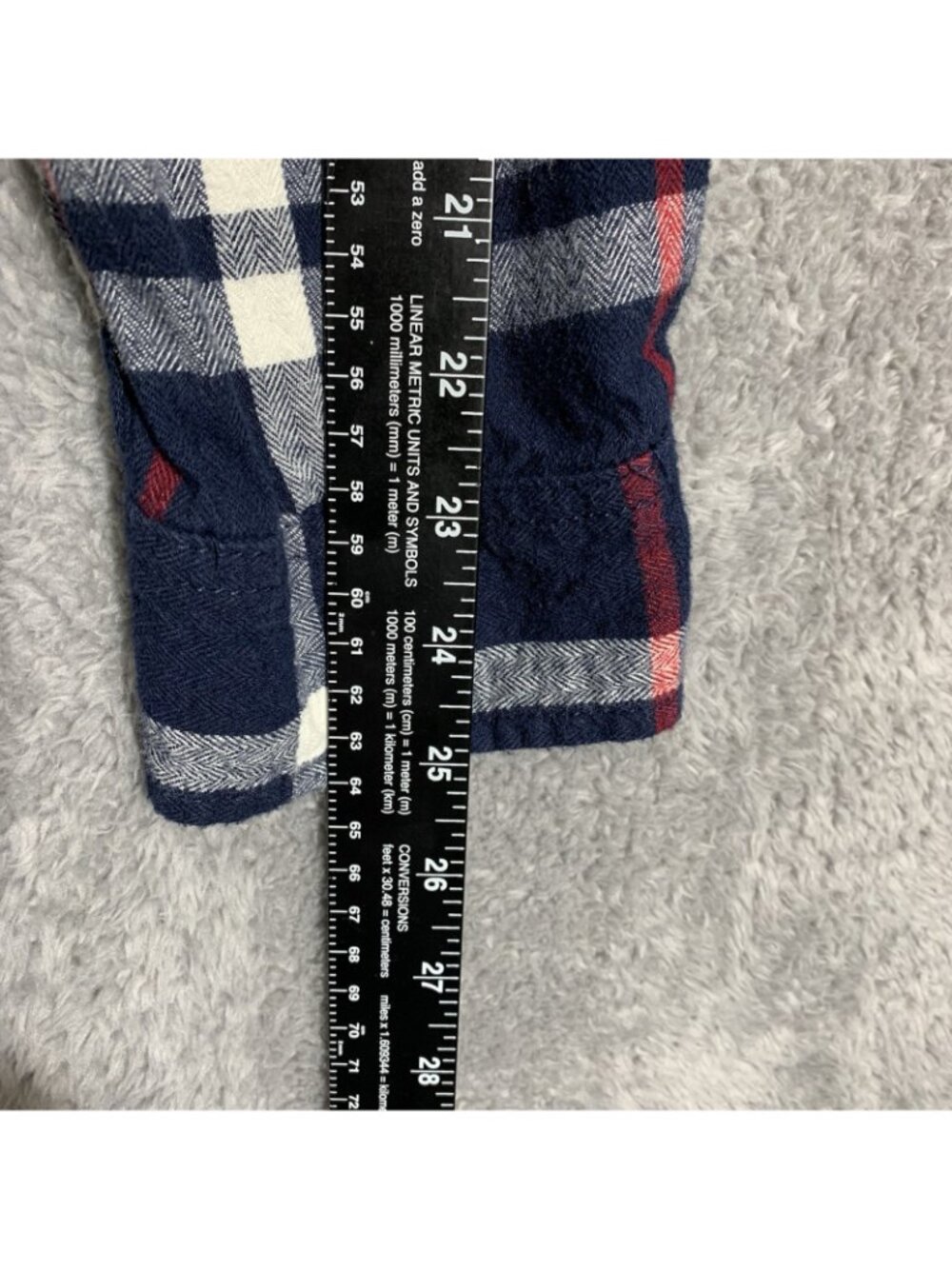 George Men's 3XL Blue Plaid Soft Flannel Long Sleeve Shirt Cotton Button Down - Picture 4 of 8
